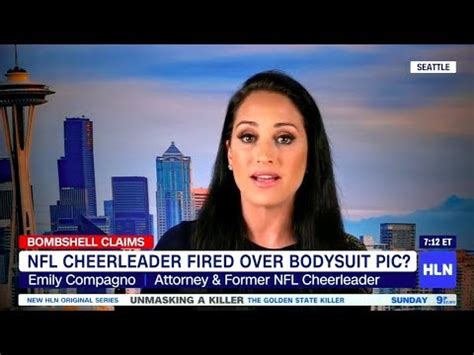 emily campagno bikini|NFL Cheerleader fired over social media picture